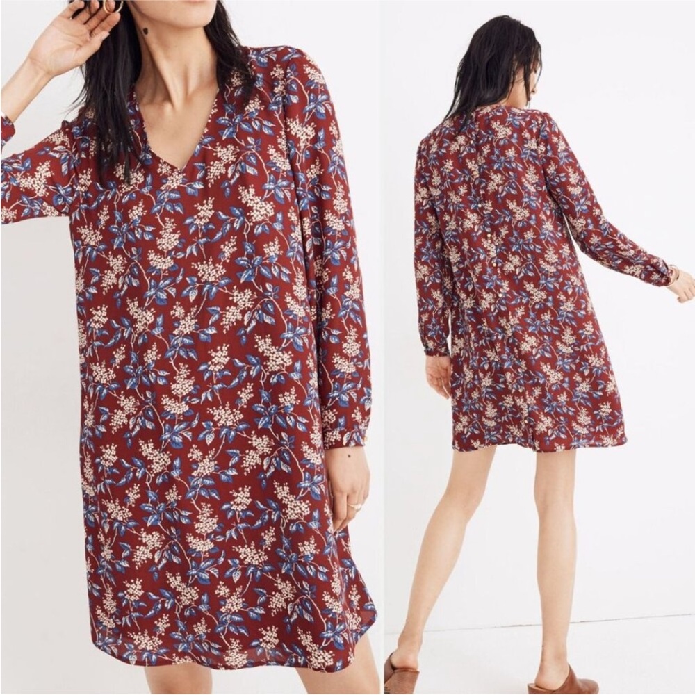 Madewell Button-Back Dress in Antique Flora